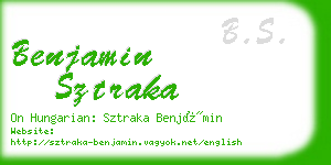 benjamin sztraka business card